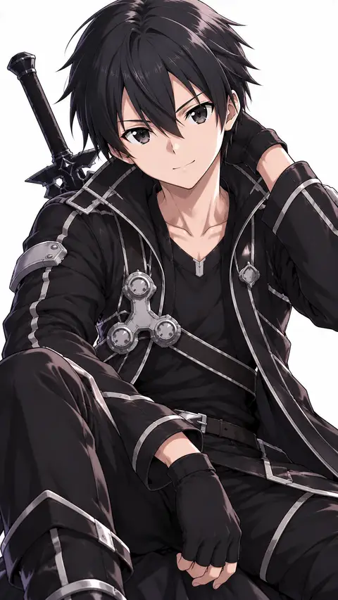 Kirito from Sword Art online — anime artwork on AniPins