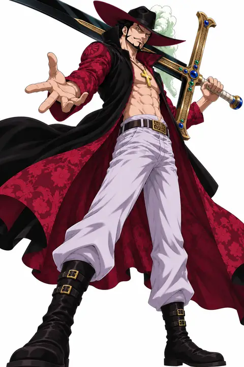 Dracule Mihawk from One Piece — anime artwork on AniPins