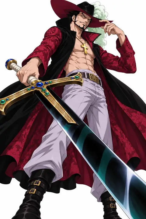 Dracule Mihawk from One Piece — anime artwork on AniPins